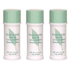 Green Tea by Elizabeth Arden, 3x1.5 oz (4.5 oz total) Cream Deodorant for Women
